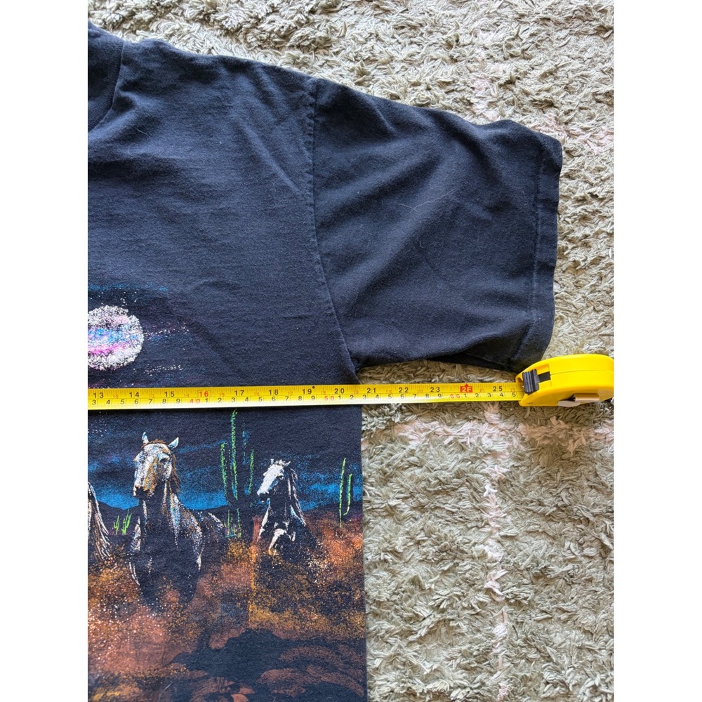 Vintage Hazelwood Sedona Arizona Wild Horse Graphic T-Shirt Black Large USA Made - Picture 5 of 6